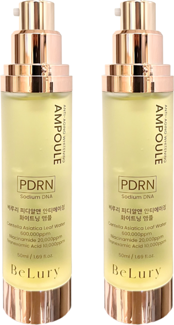 비루리 피디알앤 안티에이징 화이트닝 앰플 [BeLury PDRN Ampoule], 2개, 50ml