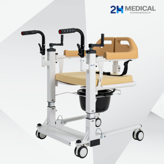 2H메디컬 수동 트랜스퍼체어 - 이동식 수동리프트 휠체어, 1개, 수동식리프트