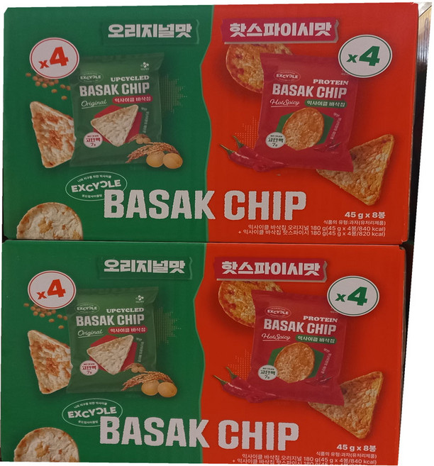 익사이클 바삭칩 믹스 리얼칩스 고단백질 과자 / 코스트코, 2개, 360g