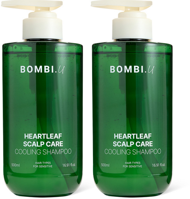 봄비유 어성초 티트리 약산성 지루성 민감성 두피진정 샴푸, 2개, 500ml