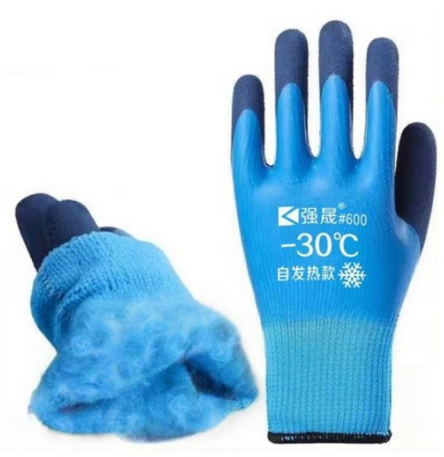 겨울 작업 장갑 두껍게 기모 방수 보온 방한장갑 내마모성 미끄럼방지 고무 코팅장갑 남성용 여성용, 남자, 20개