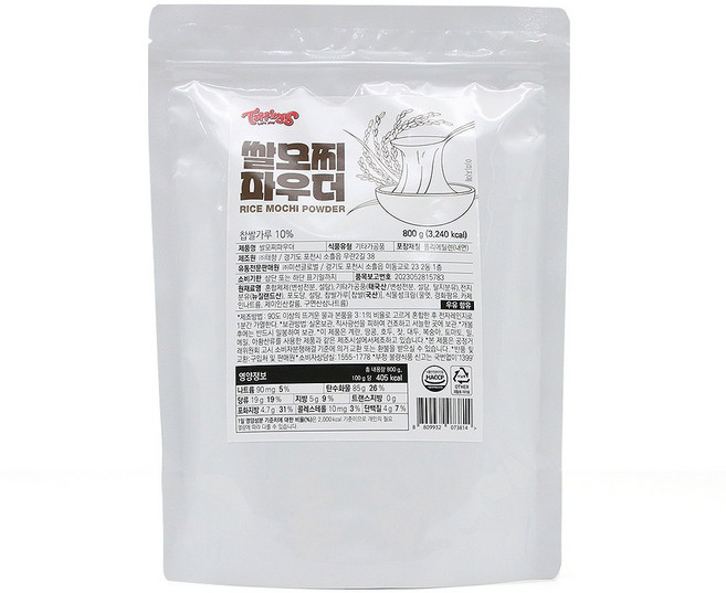 토핑스 쌀모찌 찹쌀 떡 파우더, 800g, 1개입, 1개