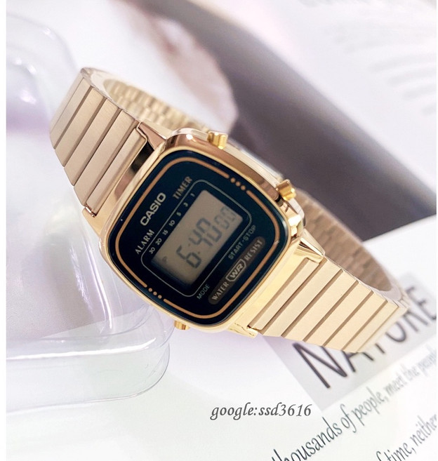 CASIO卡西歐 復古金色電子錶 LA670WGA 台灣公司貨