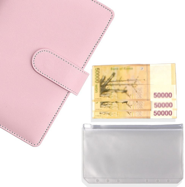 저축 챌린지 현금 바인더 전용 투명 지퍼백 속지 현금바인더 현금관리 지퍼백속지