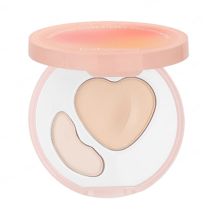 1/1+1 [원톱스타 같은 컬러의 하이디스크] 눈물고랑 3초간 가리기팔자주름 크림 하이라이트 하이라이트커버 컨실러, 핑크x1