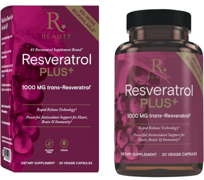 Reserveage Beauty Resveratrol Plus+ 1000 mg - Rapid-Release Resveratrol Capsules with Quercetin fo, 1개, 30정 - 쿠팡