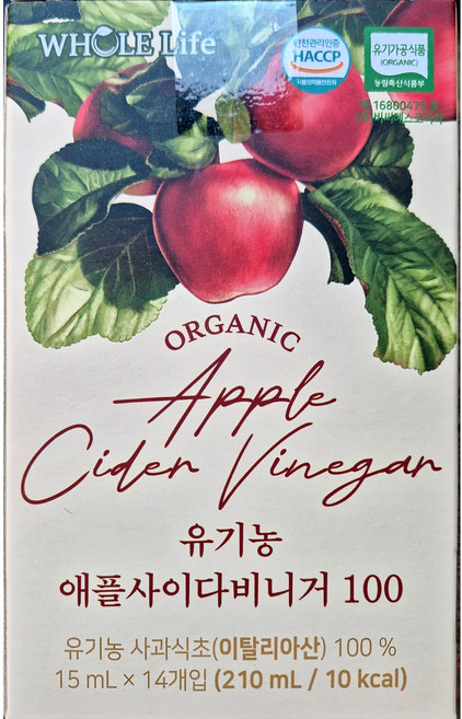 유기농 애플사이다비니거 14포, 1개, 210ml