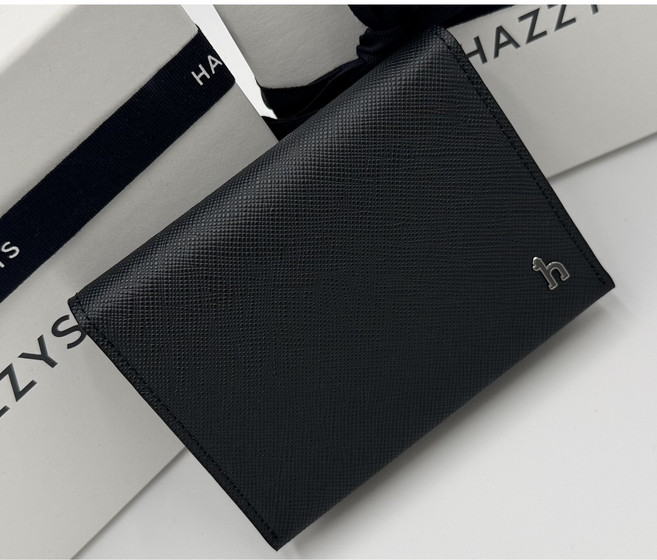 헤지스 퍼피로고 배색포인트 2단 카드지갑 (선물포장)