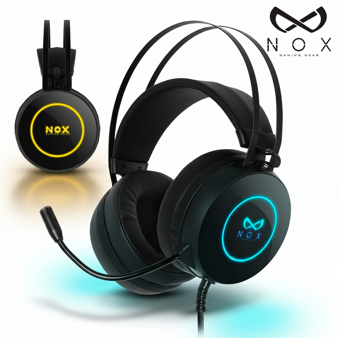 녹스 게이밍 헤드셋 NX-501 USB 게임용 마이크 7.1, 블랙, 501