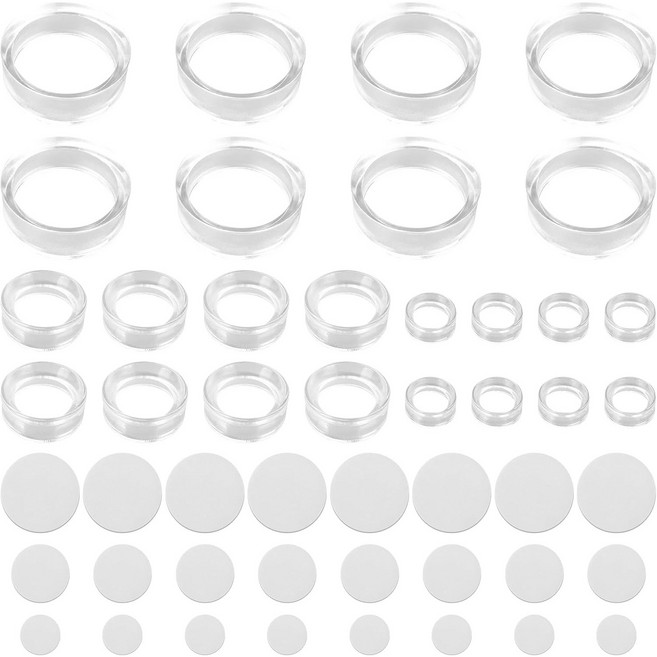 원형 아크릴 야구 링 스탠드 작은공 받침대 투명 원형 볼 전시대 24개 15/30/45mm 탁상 액세서리