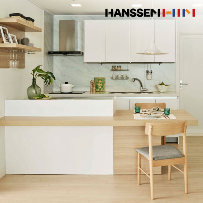 [한샘] ★4/19~21 7만상품권★ 밀란 100 플랫화이트(기본/ㅡ자/3.1-3.5m이하), 상세 설명 참조