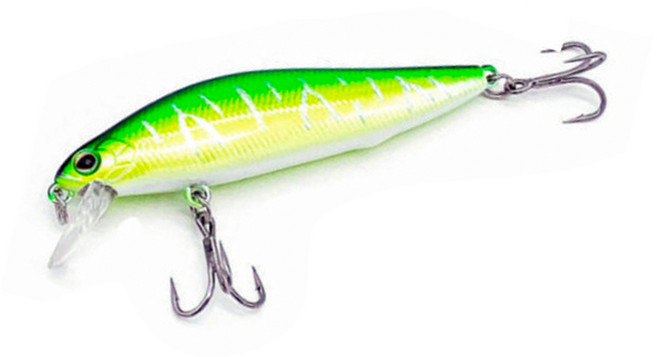 리틀 쏘가리 미노우 65ss 배스 강준치 꺽지 루어낚시, 1개, 7g, 연두백