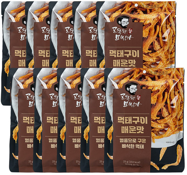 고독한미식가 빠삭먹태구이 25g 매콤한맛, 10개