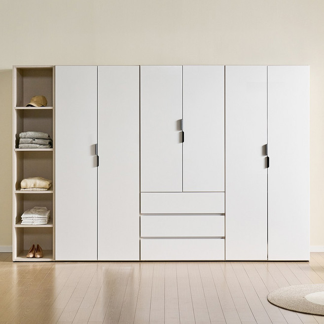 멜로우 레브리 LPM 2800 장농 세트 시리즈, 11. 손잡이형 2800 3서랍 선반장 세트 이불장