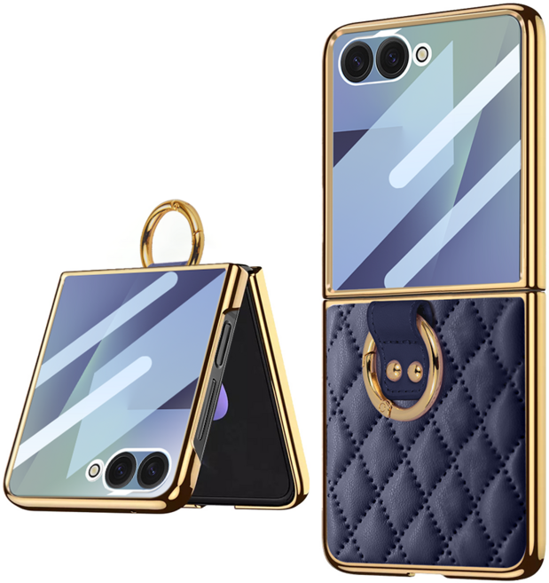 헤미션 갤럭시 Z플립 링 가죽 케이스 외부보호필름 ZFLC01