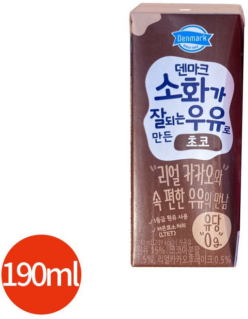 CL 덴마크 소화가 잘되는 우유로 만든 초코 190ml x 24개, 1개, 1g