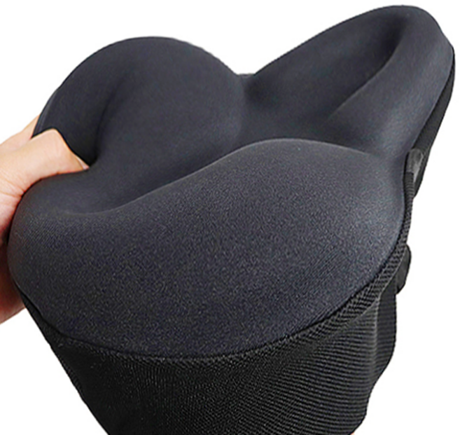 MB 자전거 안장 쿠션 커버 전립선 실내 실외 5CM, 블랙, 1개