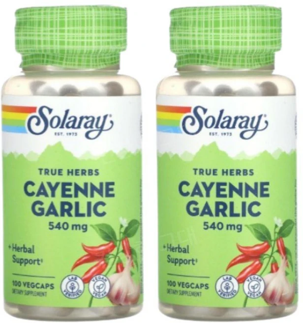 쏠라레이 트루 허브 카이엔갈릭 540mg 100 베지캡슐, 2개, 100정 - 쿠팡