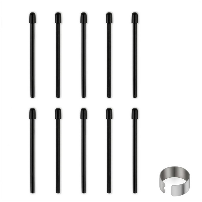 Wacom을위한 10pcs 교체 펜 펜촉 Wacom Intuos Pro Wacom Imobilestudio Pro Wacom Cintiq Pro에 대한 리필 펜 팁, 검은색