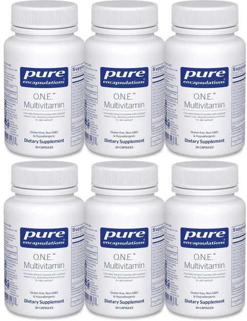 Pure Encapsulations ONE Multivitamin 퓨어 인캡슐레이션스 원 멀티비타민, 30정, 6개 - 쿠팡