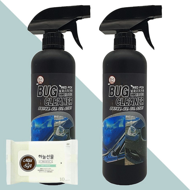 레드폭스 버그크리너(날파리제거제) 500ml 2개(+하늘선물 물티슈 10매)