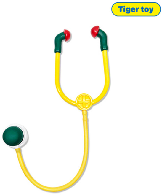 꼬마 소프트 청진기 의사놀이 진찰놀이 진료놀이 역할놀이 장난감청진기, 그린, 1개