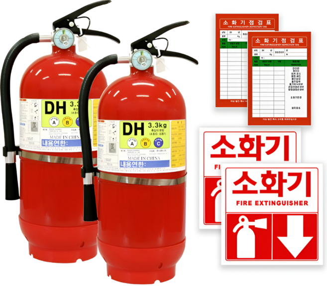 태양소방산업 ABC 분말형 소화기, 3.3kg, 2개