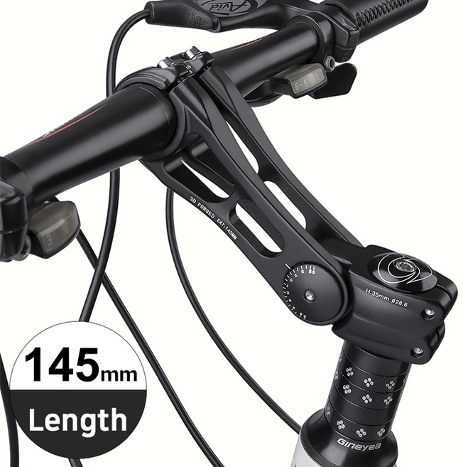 자전거 핸들바 각도조절 스템 31.8mm 90~145mm, ASS822-145mm, 1개, 검정