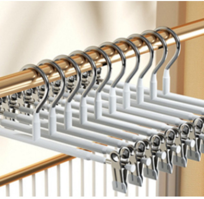 애쉬드 논슬립 바지집게 치마 바지 걸이, 5개, 화이트