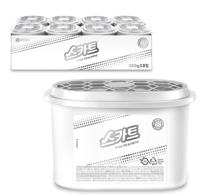 스카트 더 보송 파워 습기제거제 본품, 280g, 8개
