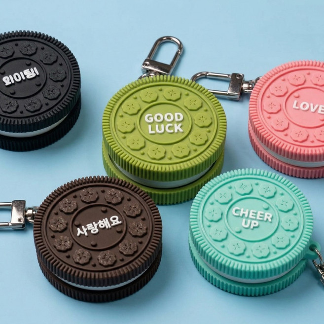 초코쿠키 클리커 키링 입학 키캡 클릭 키홀더 딸깍 행운 키보드 클릭커 학생, 밀크초코 ( 화이팅! ), 초코쿠키 클리커 키링_밀크초코 ( 화이팅 )