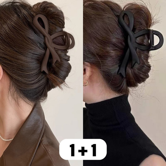 [2P세트] 여성 뒷머리 헤어 머리핀 고급형 대형 올림머리집게핀 액세서리