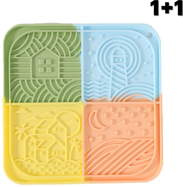 쉬어가게 파스텔 슬로우식기 리킹매트 밥꾸, 1개, Pastel