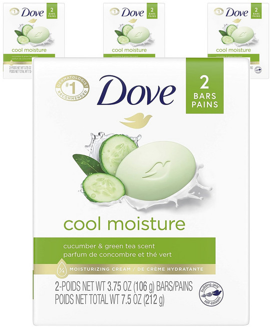 도브 고 프레시 쿨 모이스처 뷰티 바 오이 & 그린 티, 113g, 8개