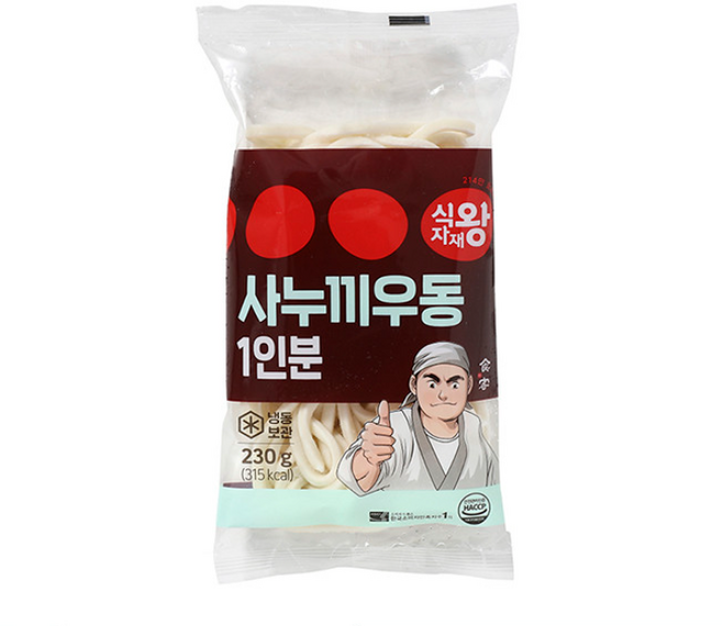 식자재왕 사누끼 냉동 우동면, 12개, 230g