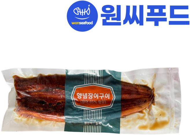 원씨푸드 서진 양념 민물장어 구이 385g 냉동 양념장어 덮밥 초밥 초벌구이 우나기, 1개