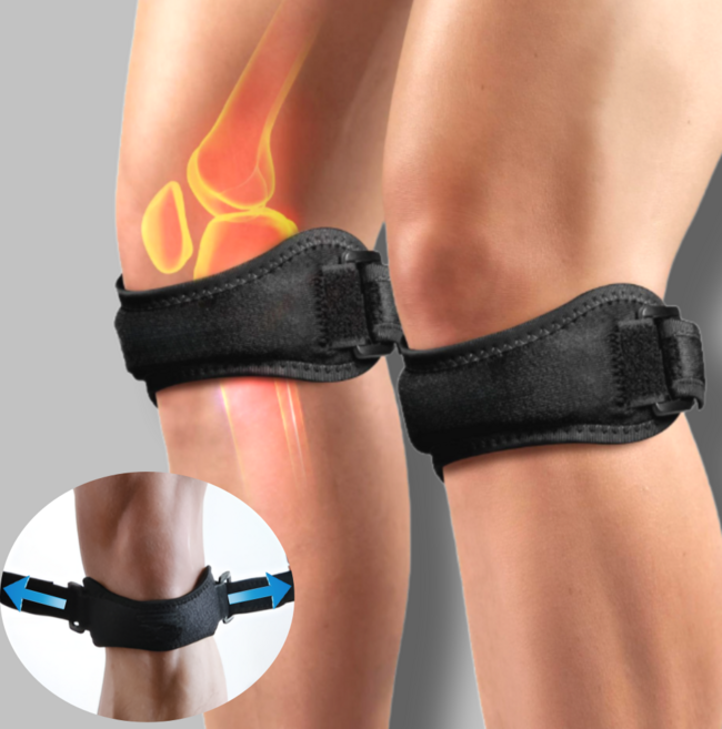 시뭉하우스 고탄력 슬개건 무릎보호대, 블랙, 2개