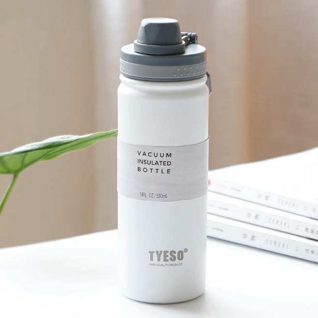 LoveSprout 물병 진공단열 스포츠 보틀 보온보냉 물병 530ml, 1개, 흰색