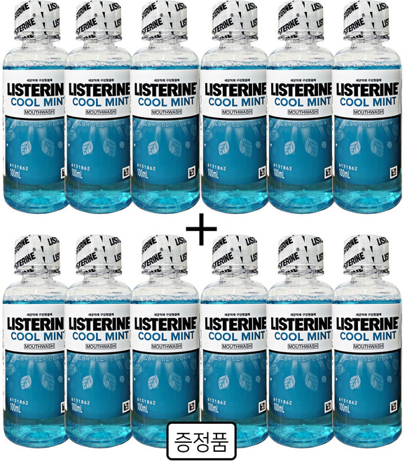 리스테린 쿨민트 100ml 미니 휴대용가글, 12개