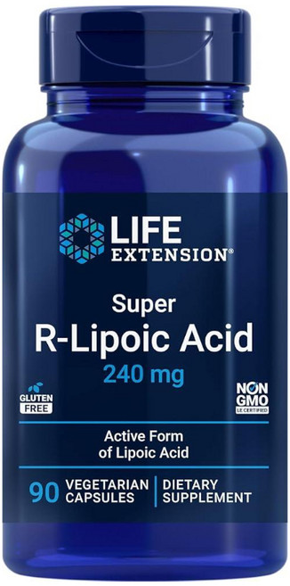 라이프 익스텐션 슈퍼 R-리포산 240mg 90캡슐 R-리포에이트 알파리포산, 90회분, 1개