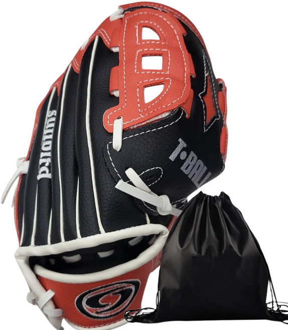 썬버드 티볼글러브 우투 왼손착용 티볼장갑 투센 파우치, 1세트, TW70 레드