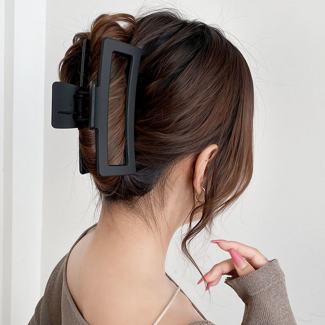 대형 사각 13cm집게핀 스퀘어 올림머리 빅사이즈 헤어집게핀