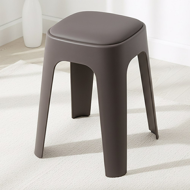 르엘 이음 사각 쿠션 스툴 간이 의자, 1개, 에토프