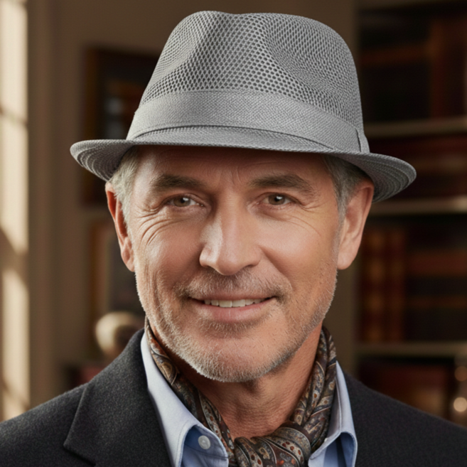 더토토리 CH53 메쉬 통풍 중년남성 중절모 페도라 여름모자