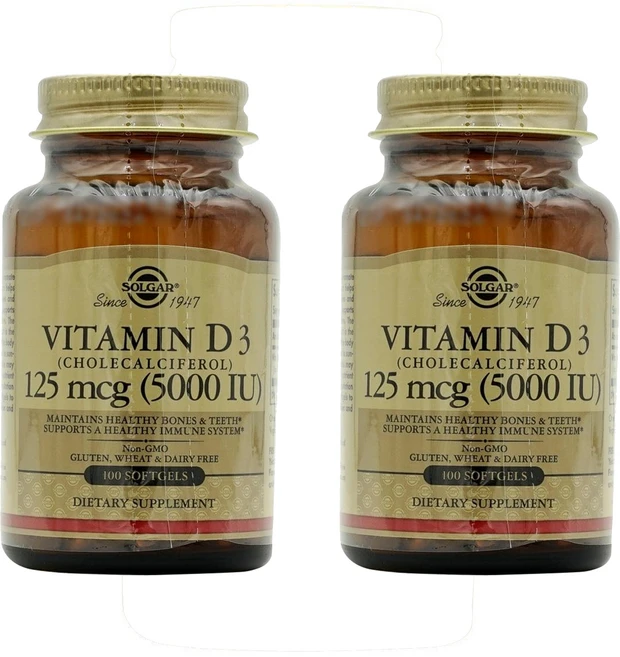 솔가 비타민 D3 5000 IU 소프트젤, 100개입 × 2개, 2개, 100정 - 쿠팡