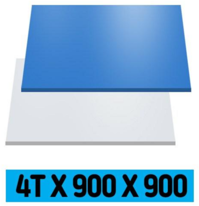 플라베니아 백색/청색 4T 900x900 플로베니아 바닥보양재 플라스틱골판지 단프라 10, 10개, 4t 백색 900x900