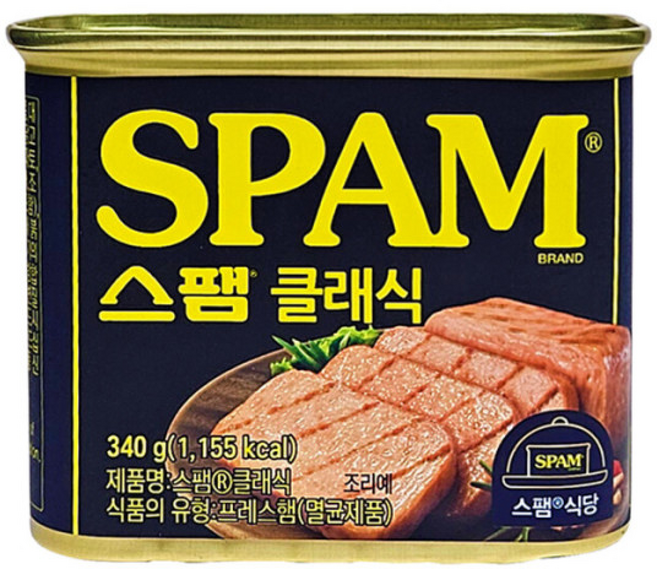 CJ 스팸 클래식 / 합배송 깡통햄 반찬, 340g, 10개