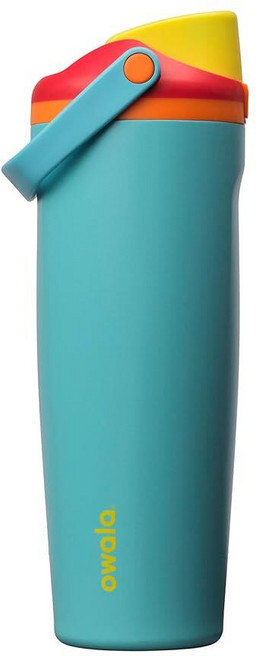 Owala FreeSip Sway 단열 스테인리스 스틸 물병 양방향 빨대 및 버킷 손잡이 여행 학교 스포츠용 887.2ml30온스 BPA 프리 누출 방지 오프로, 10Summer Sweetness