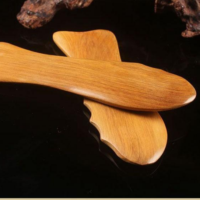 본연 나무 원목 괄사 마사지 지압 봉 괄사 도구, A07)장미목 물고기, 1개