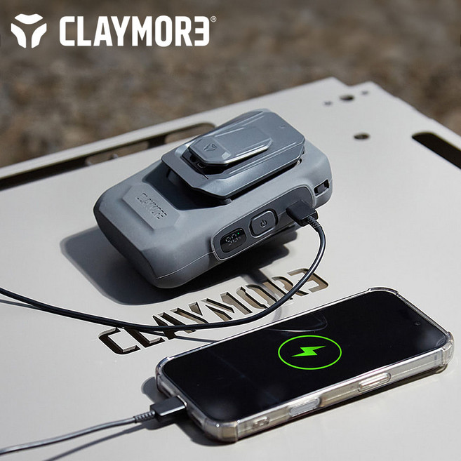 크레모아 휴대용 클립팬+ 플러스 저소음 무선 선풍기 10000mAh 파워뱅크 남자친구선물, 다크그레이, CLFN-CFP1A